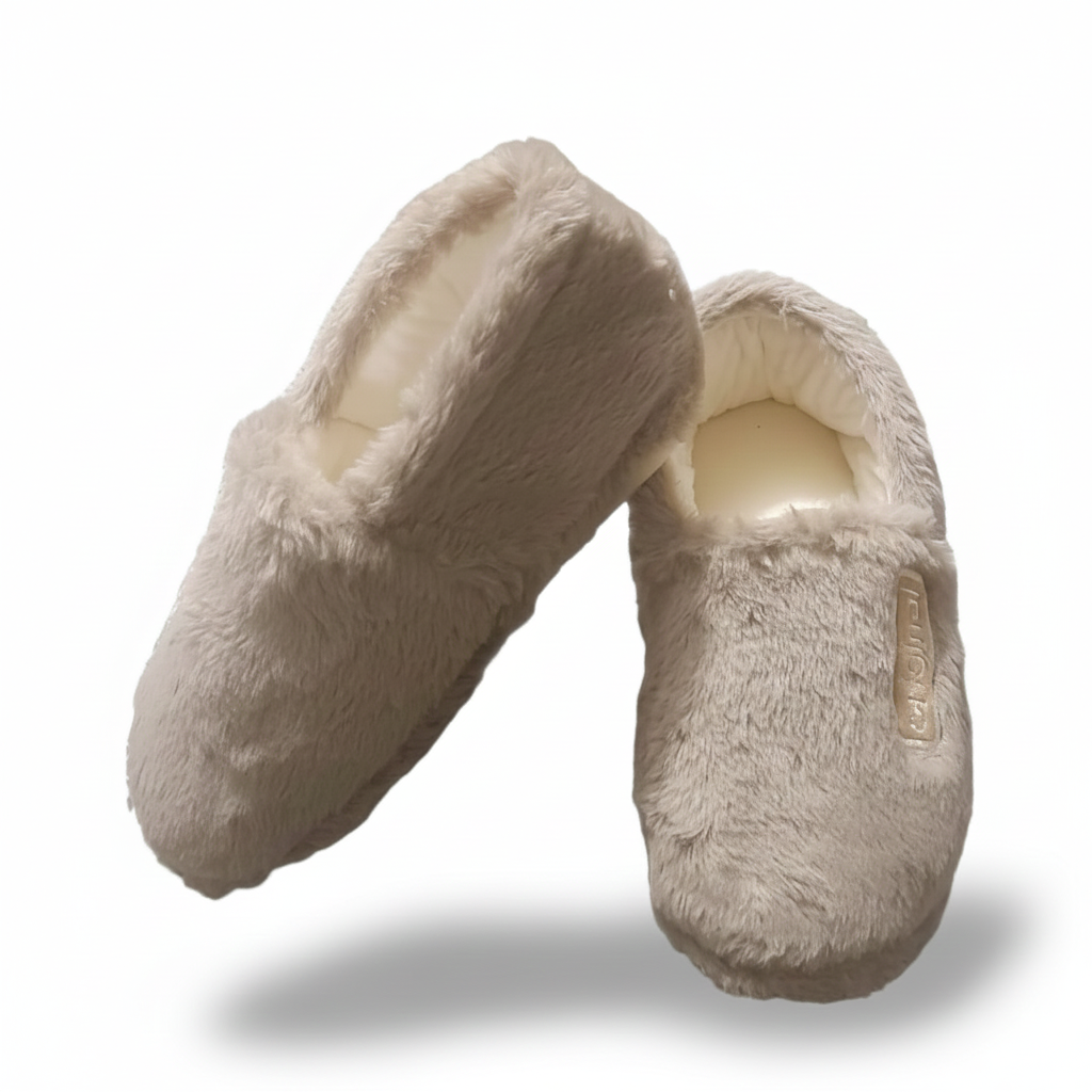 Pantufla estilo zapato café